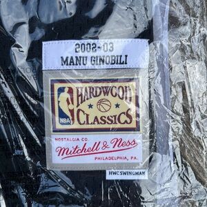 Mitchell and Ness Manu Ginobili Spurs Jersey Black and Silver size Small New